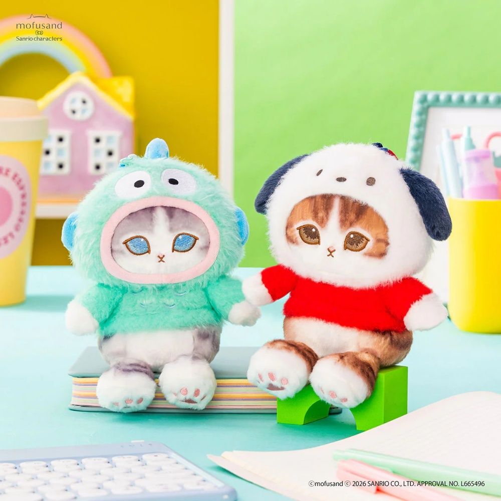 史上最夢幻聯名！貓福珊迪×三麗鷗「Hello Kitty虎斑喵絨毛吊飾、布丁狗貓貓收納包」全都太想買！-6