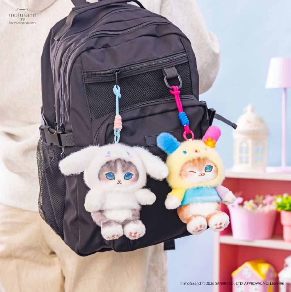 史上最夢幻聯名！貓福珊迪×三麗鷗「Hello Kitty虎斑喵絨毛吊飾、布丁狗貓貓收納包」全都太想買！-2