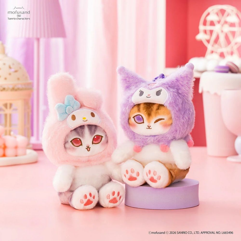 史上最夢幻聯名！貓福珊迪×三麗鷗「Hello Kitty虎斑喵絨毛吊飾、布丁狗貓貓收納包」全都太想買！-7
