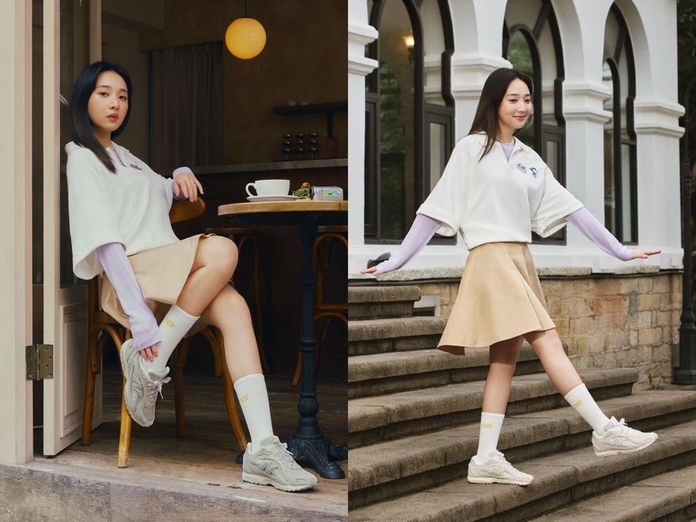 IU、張員瑛聯手拍NB廣告？！每年都期待「NB BOY系列」來了！兩雙女神同款球鞋穿起來腿超細！-9
