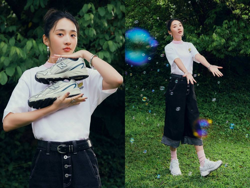 IU、張員瑛聯手拍NB廣告？！每年都期待「NB BOY系列」來了！兩雙女神同款球鞋穿起來腿超細！-21