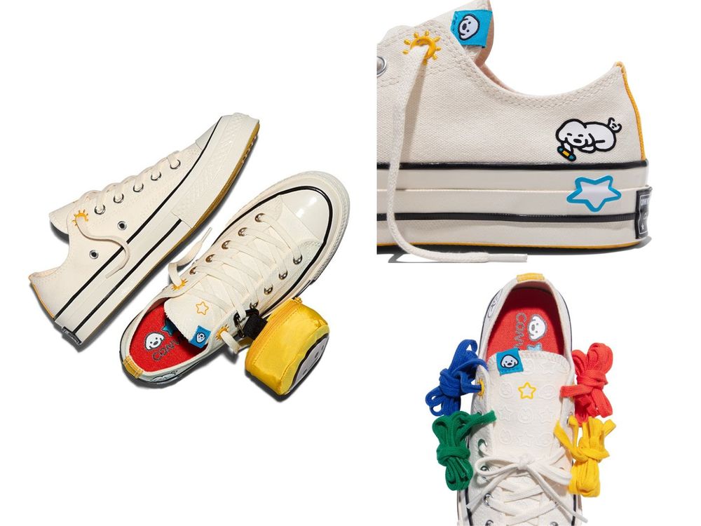 把毛小孩穿上身！CONVERSE最新聯名犯規可愛！「毛孩插畫鞋、T恤」萌到爆、一套直接穿出門！-3