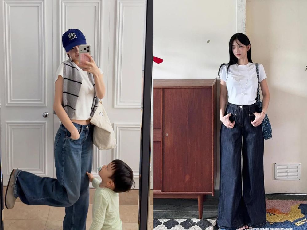 拿出筆記照抄！韓妞「夏天牛仔褲」寶藏穿法！緊身款回歸時尚圈、整身丹寧是今年關鍵字？！-3
