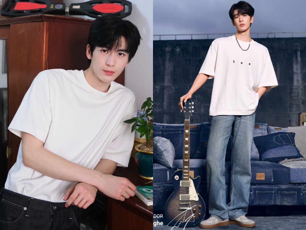 隨便穿就好看？5位最適合穿「白TEE」天花板男神！張凌赫比例太逆天、TXT秀彬簡直性感尤物！-2