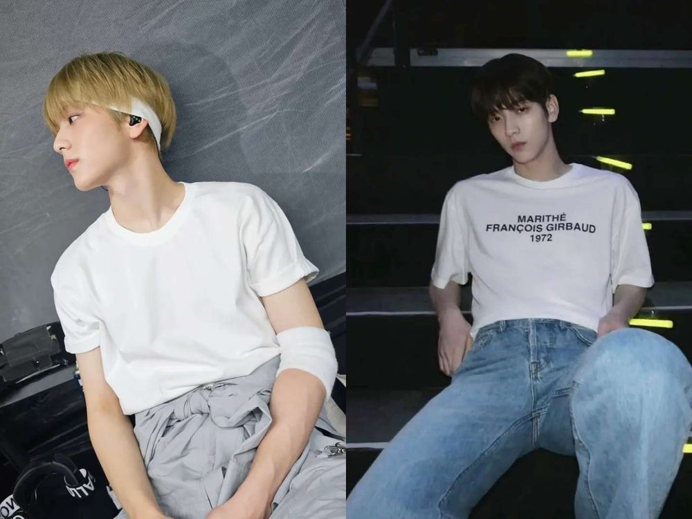 隨便穿就好看？5位最適合穿「白TEE」天花板男神！張凌赫比例太逆天、TXT秀彬簡直性感尤物！-11