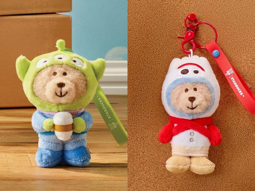 星巴克跟《玩具總動員5》聯名了！萌翻「胡迪小熊吊飾、三眼怪冷水杯、彈簧狗麥片碗」這天開賣！-14