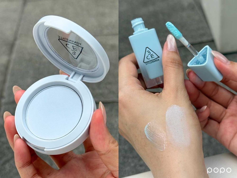 Karina「牛仔藍妝容」帶起全球爆紅趨勢！香奈兒丹寧打亮、植村秀寶寶藍飾底乳、3CE蘇打藍唇蜜...，秒去暗沉超透亮！-11