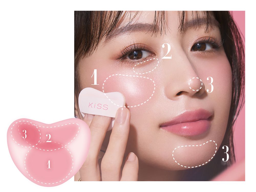 日本女生默默不說狂囤貨！LOFT隱藏人氣美妝「KISS薰衣草腮紅霜」自帶愛心粉撲，一抹五官立體、肌膚散發透明感！-12