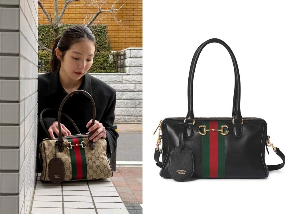 《逐玉》張凌赫、田曦薇偷偷來？新歡都揹「GUCCI爆款波士頓包」、難道是田作之赫定情物？-12