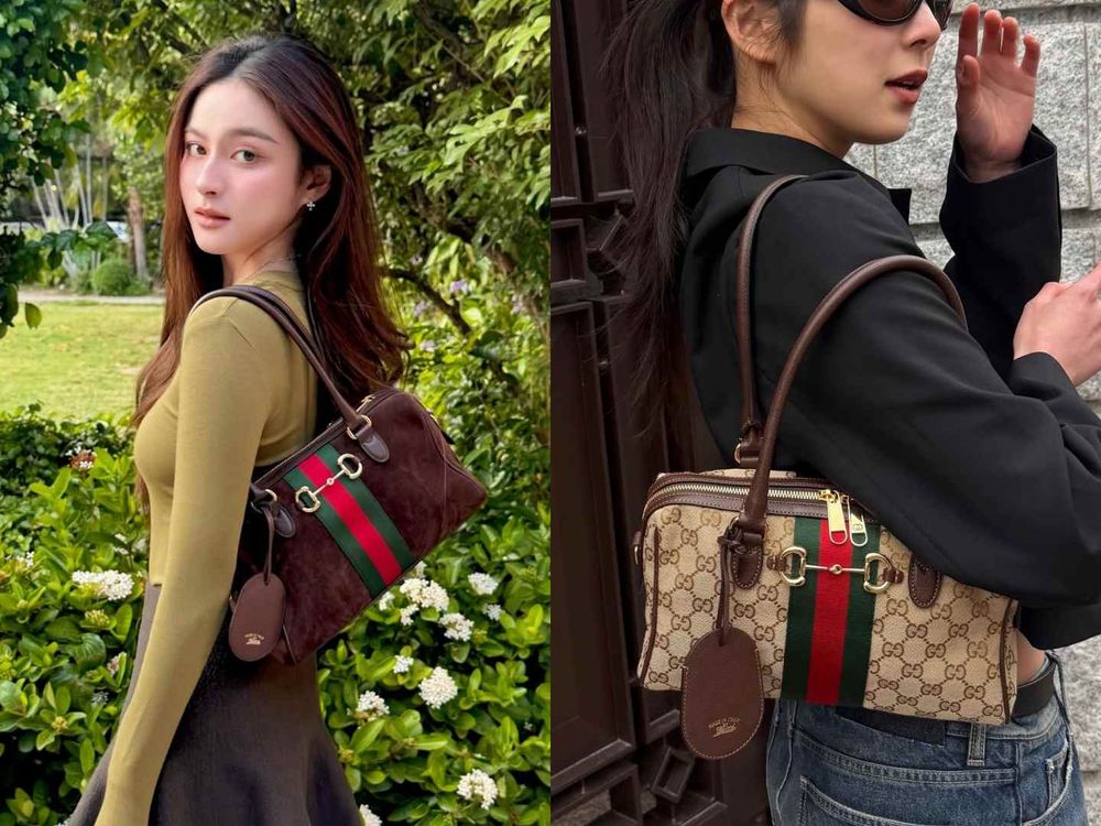 《逐玉》張凌赫、田曦薇偷偷來？新歡都揹「GUCCI爆款波士頓包」、難道是田作之赫定情物？-10