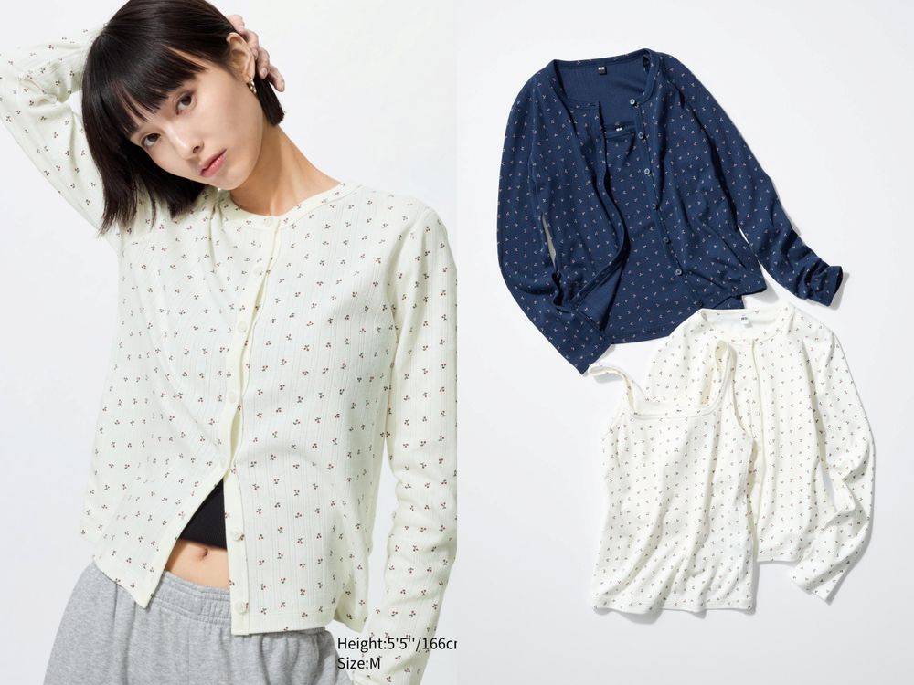 這真的是UNIQLO出的！日韓爆紅「小碎花系列」上衣、背心台灣也有賣！疊搭一秒變超時髦！-6