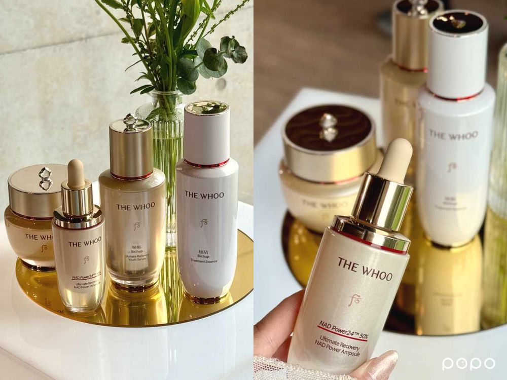 THE WHOO后獨家曝光金智媛絕美新形象！妝前保養、抗老必用「快充安瓶」，奢華加入滿滿NAD成分，肌膚緊緻又透光！-2
