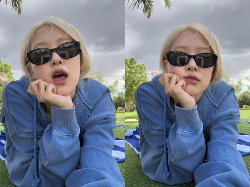 Rosé的Coachella穿搭從不讓人失望！不費力「肉式穿搭」同款T恤、墨鏡找到了！同框好友都是大咖？！-3