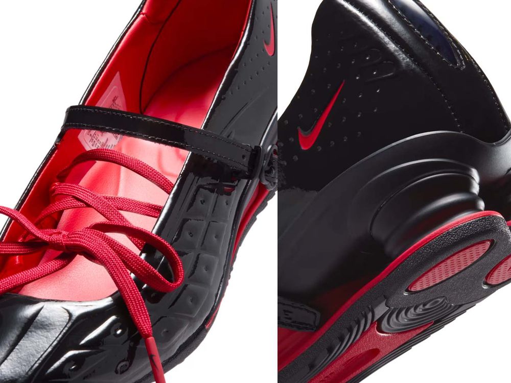 不敢相信這是Nike！最新聯名「漆皮瑪莉珍」紅黑配、交叉蝴蝶結漂亮到爆、根本女孩本命鞋！-5