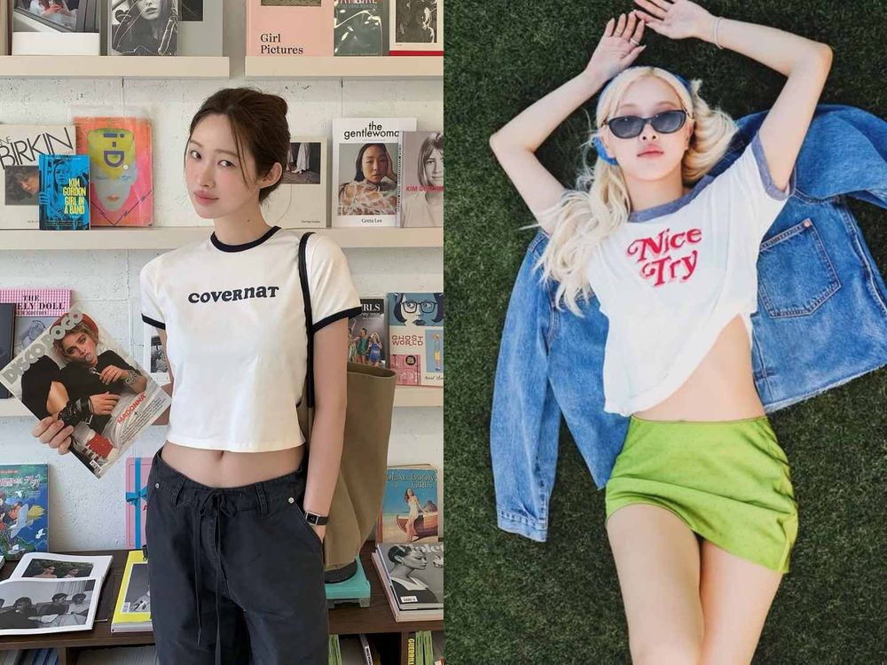 夏天T恤怎麼穿？5招「不無聊穿搭技巧」學起來！短版衣櫃必備、原來滾邊是今年關鍵字！-5