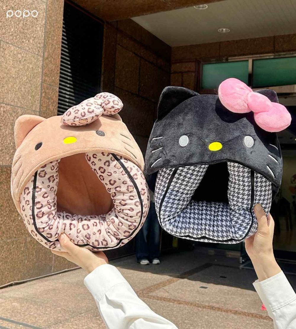 長腿Hello Kitty在7-11！超可愛70公分曬黑Kitty絨毛玩偶、豹紋凱蒂貓飲料提袋」免飛日本就能買！-5