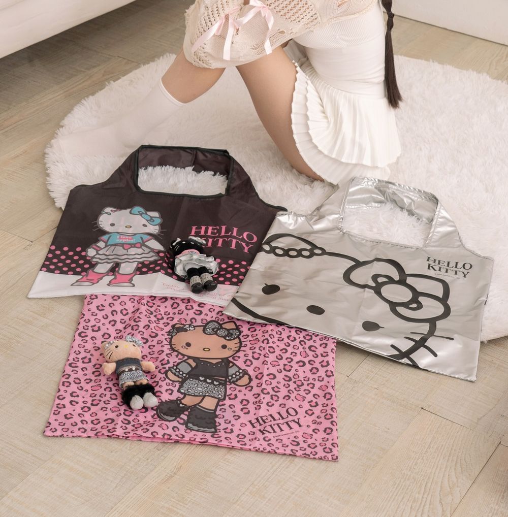 長腿Hello Kitty在7-11！超可愛70公分曬黑Kitty絨毛玩偶、豹紋凱蒂貓飲料提袋」免飛日本就能買！-14
