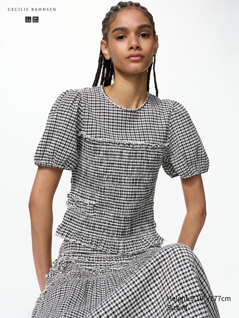 UNIQLO首度聯名Cecilie Bahnsen！「澎澎袖長裙、大花上衣」超必收、把北歐浪漫穿進日常！-8