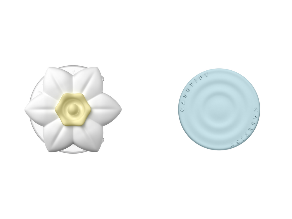 韓星狂愛CASETiFY水波紋手機殼再出新色！最新「柔霧藍＋水仙花支架」太夢幻、根本仙氣爆表組合！-6