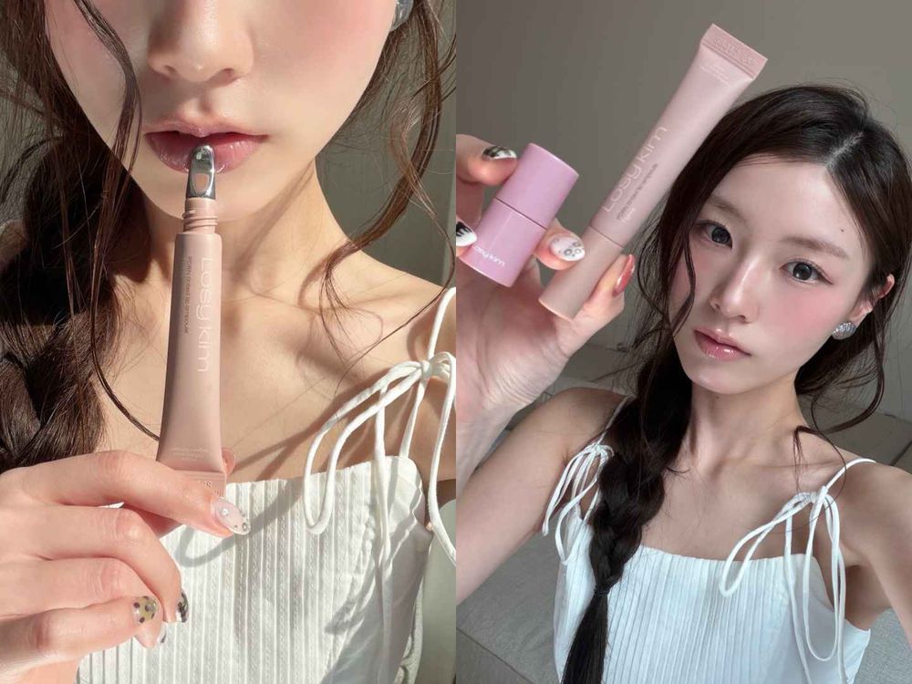 白開水裸透美學天花板！韓女最愛LosyKim唇蜜＋迷你水光腮紅限定組，無腦完成淡顏氛圍妝，OLIVE YOUNG獨賣！-6