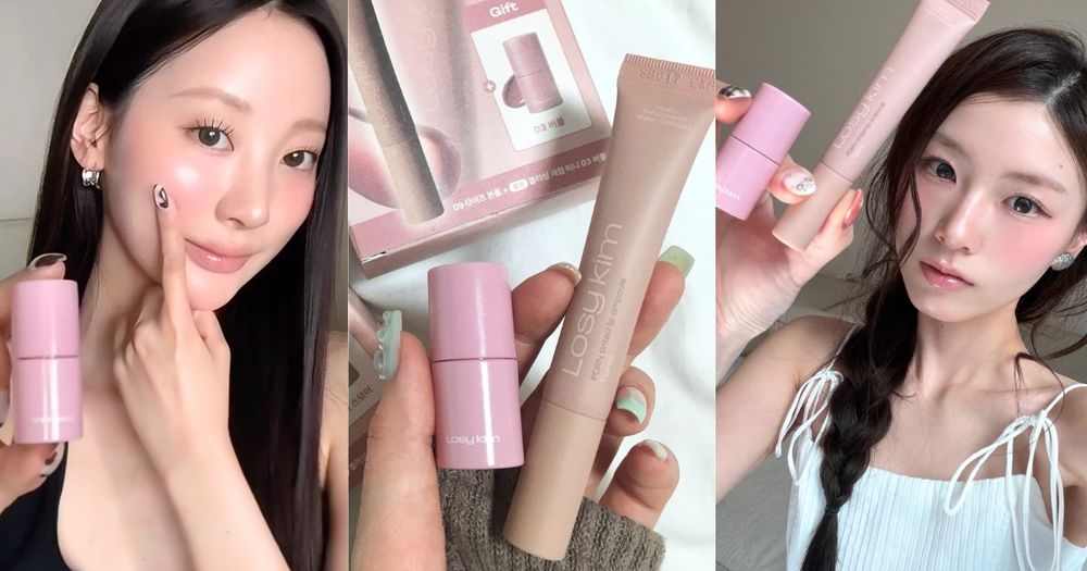 白開水裸透美學天花板！韓女最愛LosyKim唇蜜＋迷你水光腮紅限定組，無腦完成淡顏氛圍妝，OLIVE YOUNG獨賣！-1