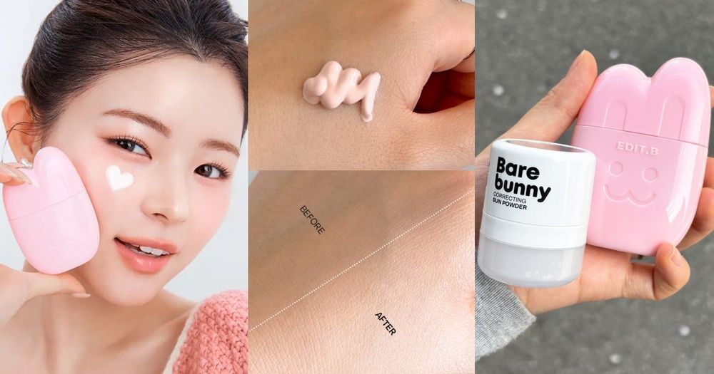 被說像開濾鏡！DAISO裸肌修圖神器爆紅「Bare Bunny潤色防曬＋柔焦定妝蜜粉」，五千韓元打造仙女柔焦發光肌！-1
