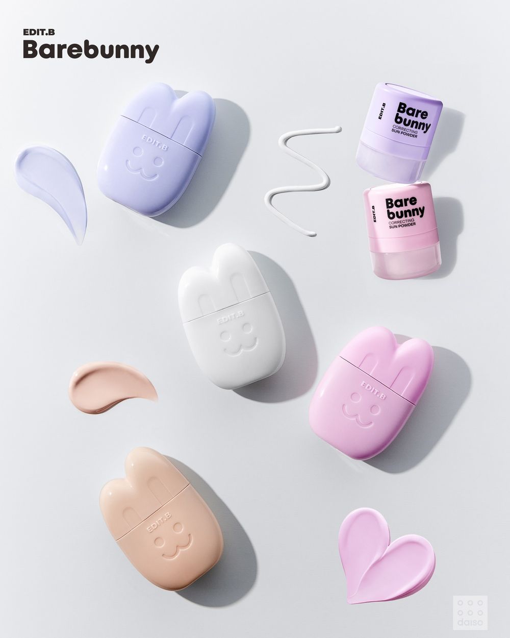 被說像開濾鏡！DAISO裸肌修圖神器爆紅「Bare Bunny潤色防曬＋柔焦定妝蜜粉」，五千韓元打造仙女柔焦發光肌！-8