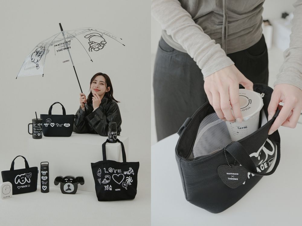 膳魔師跟韓妞最愛INAPSQUARE聯名了！超可愛限定「黑白狗狗保溫杯、帆布袋」全都想帶回家！-1