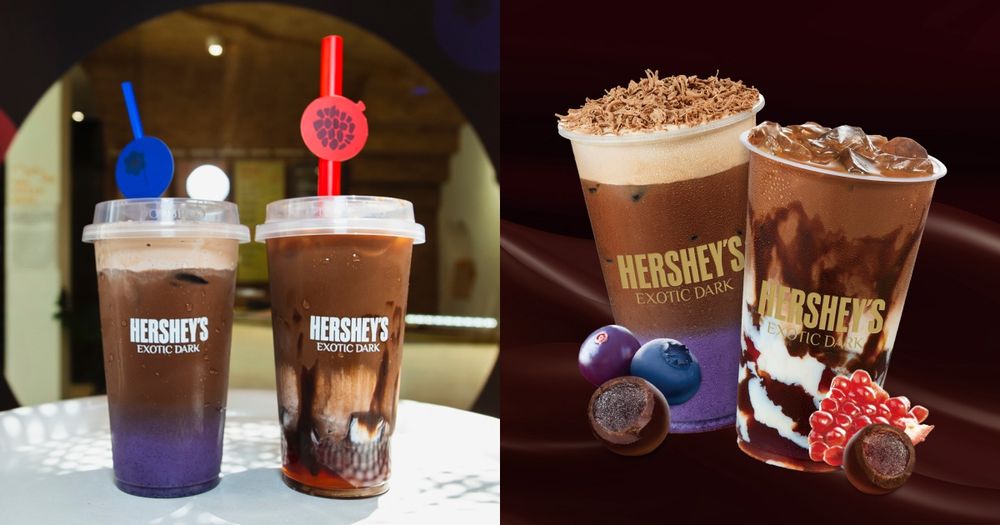 東區超夯手搖ODD ONE OUT跟HERSHEY'S聯名了！「黑巧紅石榴鮮奶茶、藍莓可可奶蓋」都想喝！-9