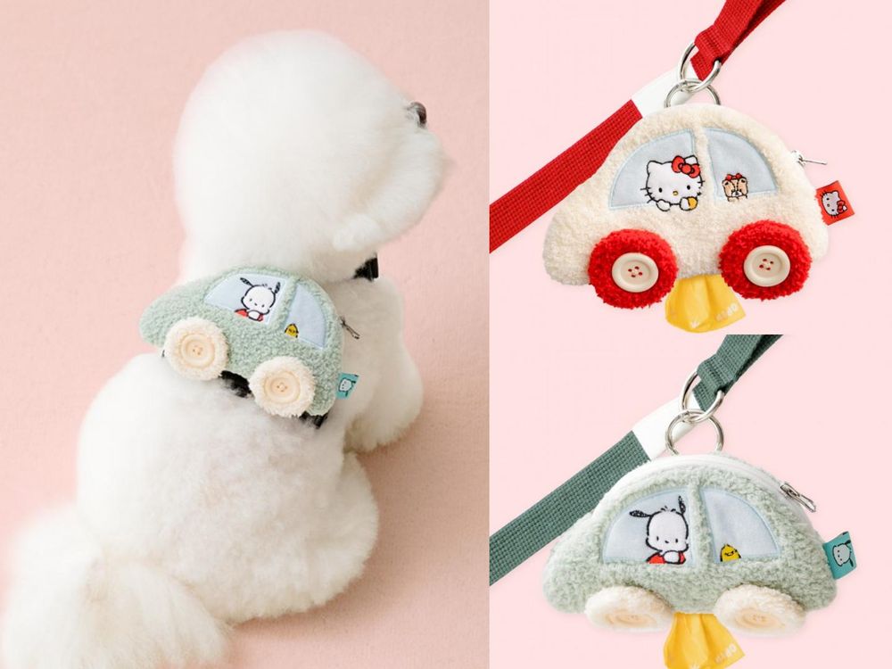 連韓牌都淪陷！三麗鷗聯名「寵物系列」可愛到失控！Kitty背心、帕洽狗車車小背包...還有冰枕收納包！-9
