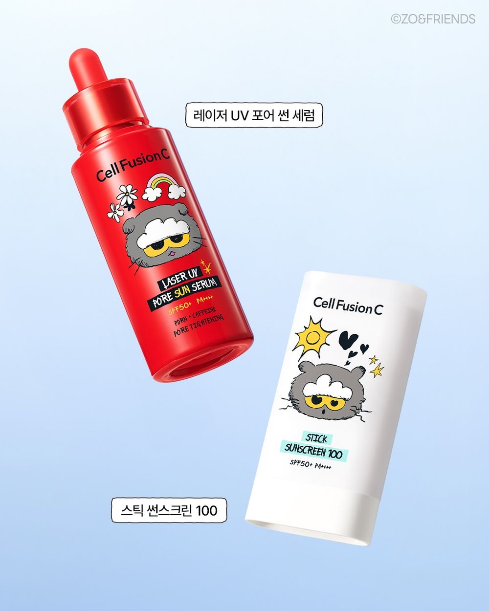 GD的貓又來賺飼料錢！Cell Fusion C防曬聯名「ZOA雲朵貓」洗版全網，藍色降溫、粉色濾鏡、紅色醫美級一次收！-6
