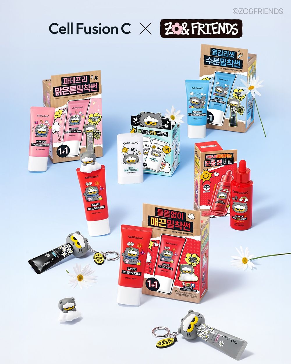 GD的貓又來賺飼料錢！Cell Fusion C防曬聯名「ZOA雲朵貓」洗版全網，藍色降溫、粉色濾鏡、紅色醫美級一次收！-2