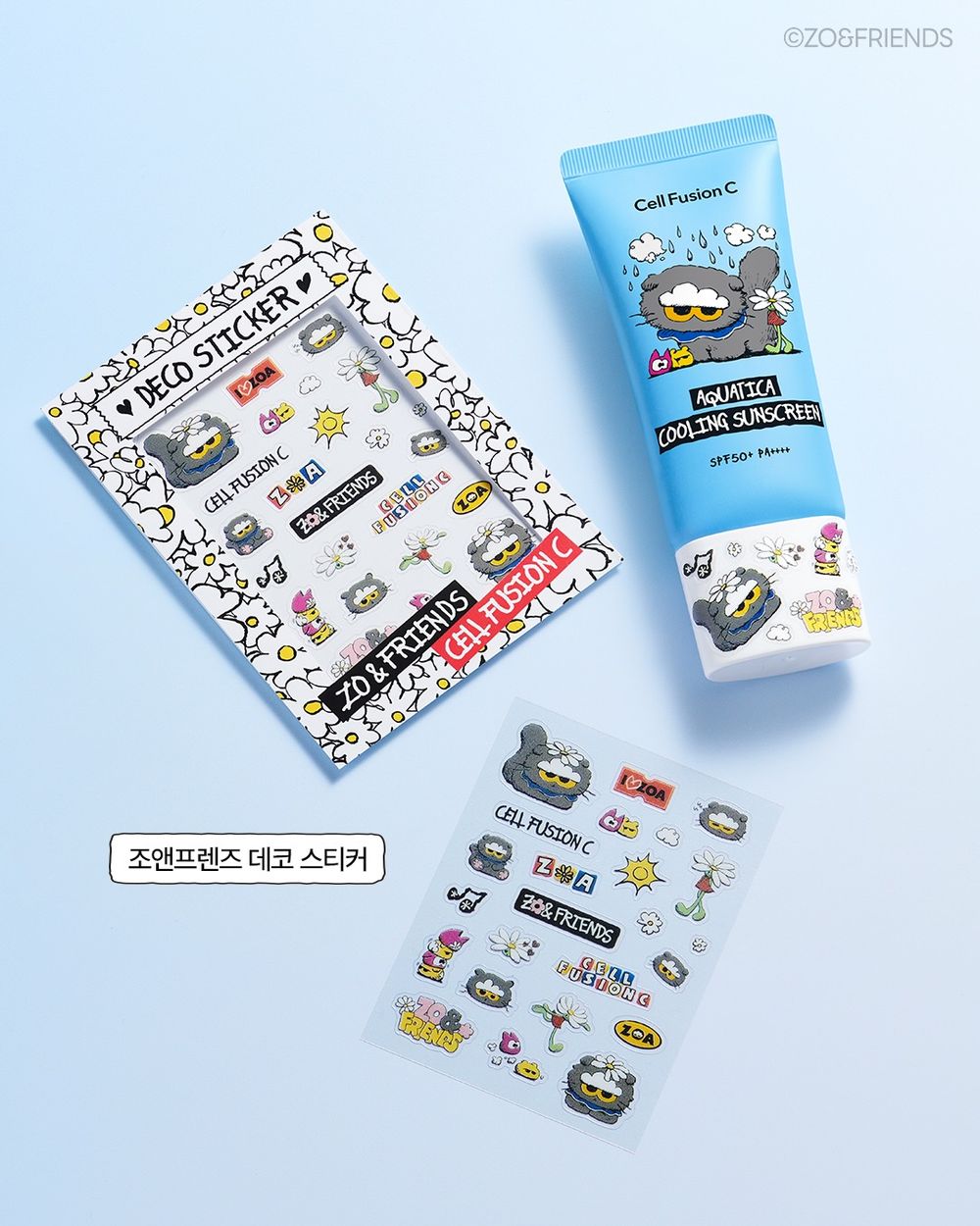 GD的貓又來賺飼料錢！Cell Fusion C防曬聯名「ZOA雲朵貓」洗版全網，藍色降溫、粉色濾鏡、紅色醫美級一次收！-8