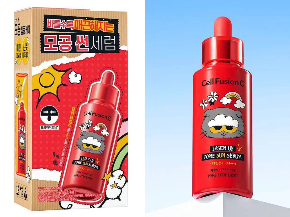 GD的貓又來賺飼料錢！Cell Fusion C防曬聯名「ZOA雲朵貓」洗版全網，藍色降溫、粉色濾鏡、紅色醫美級一次收！-15