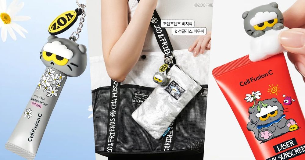 GD的貓又來賺飼料錢！Cell Fusion C防曬聯名「ZOA雲朵貓」洗版全網，藍色降溫、粉色濾鏡、紅色醫美級一次收！-1