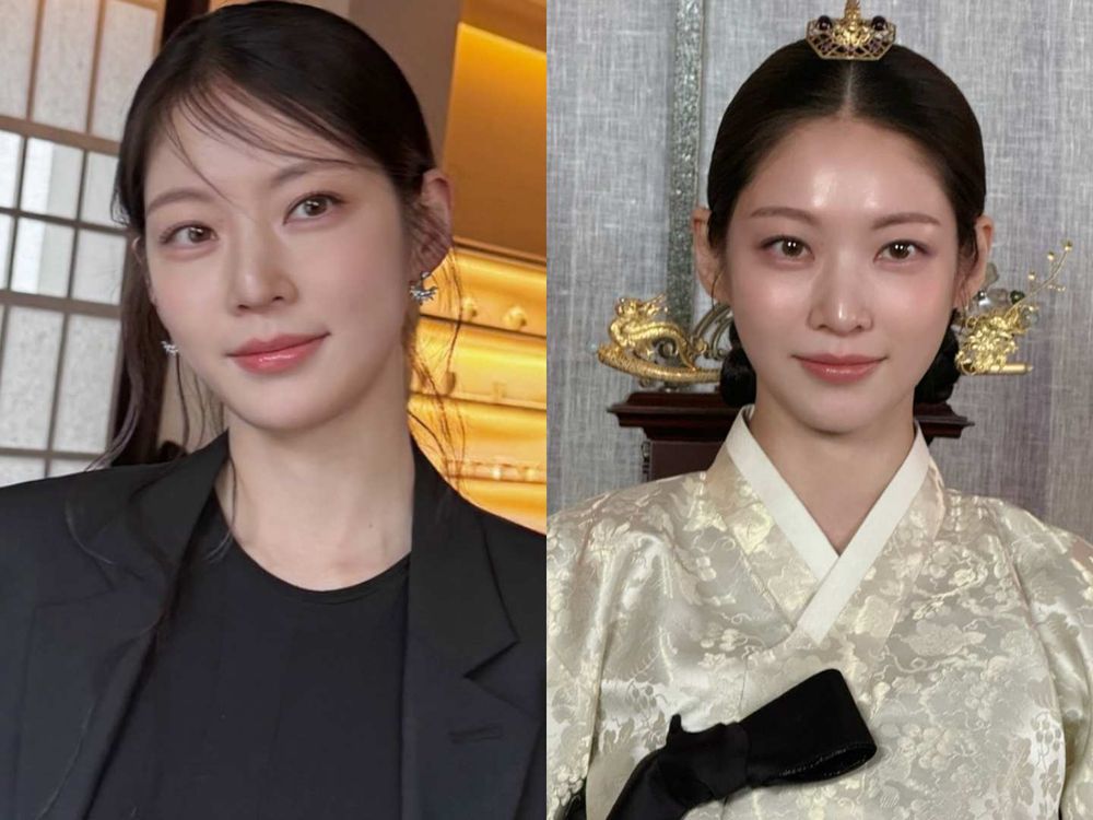 《21世紀大君夫人》 孔升妍韓服太仙氣！「蜜桃裸光大妃妝」全網問爆，低飽和眼妝＋透光腮紅、同款彩妝一次看！-7