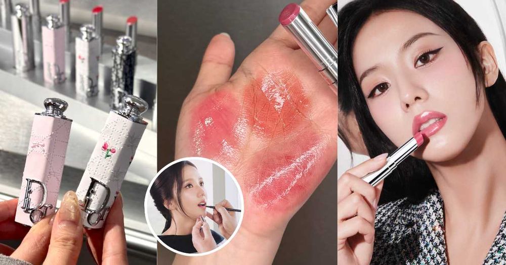 全網暴動迪奧水光唇膏開賣！JISOO同款初戀裸粉唇搭配蝴蝶結、玫瑰、丹寧限量高訂外殼，官網開賣秒售光！-1