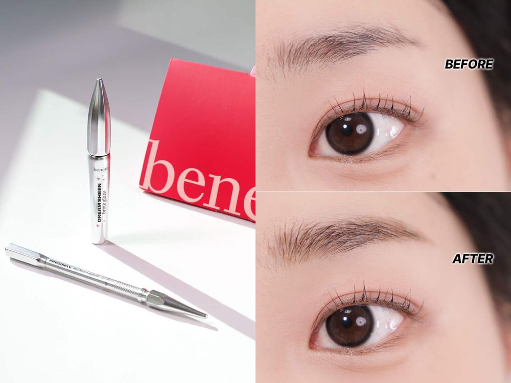 然竣眉毛直接封神！同款「冰霜光澤毛流眉」被問爆，Benefit亮晶晶眉膠一刷乾淨到發光，低飽和＋根根分明眉型洗版全網！-12