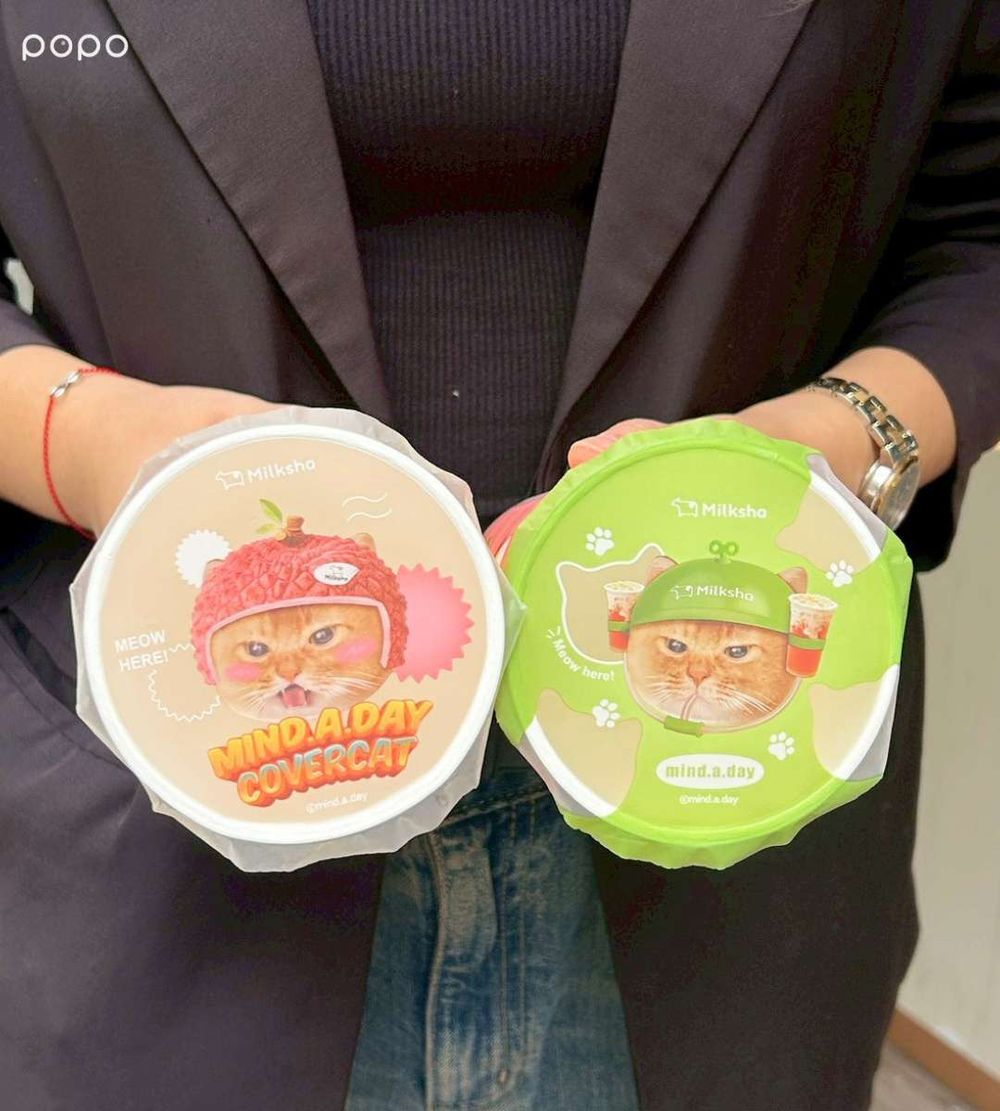 迷客夏跟迷因貓貓MIND.A.DAY聯名啦！超可愛「荔枝貓咪飲料杯套、綠茶貓貓保冷袋」貓奴必買！-10