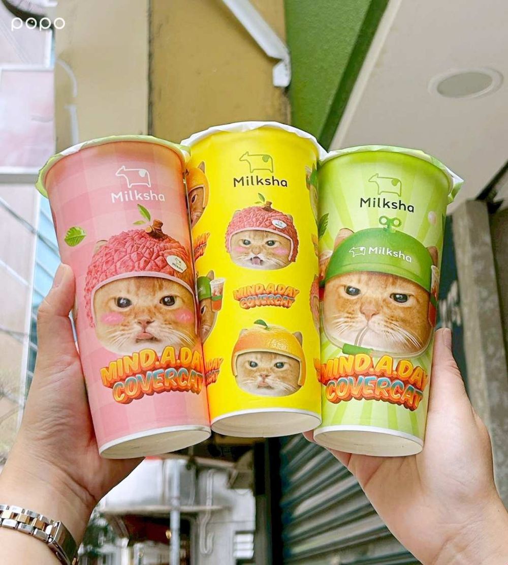 迷客夏跟迷因貓貓MIND.A.DAY聯名啦！超可愛「荔枝貓咪飲料杯套、綠茶貓貓保冷袋」貓奴必買！-9