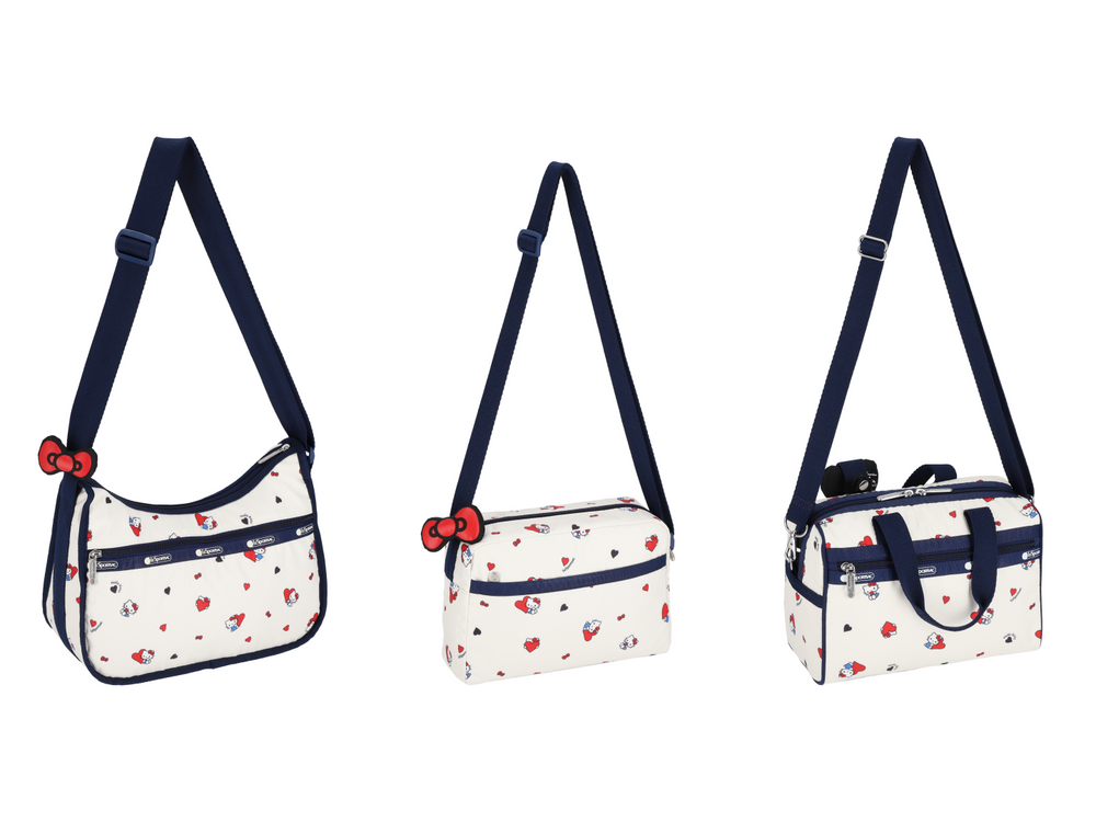 Hello Kitty聯名熱潮持續中！LeSportsac「滿滿愛心＋蝴蝶結」甜美爆擊、居然還有小化妝包！-4