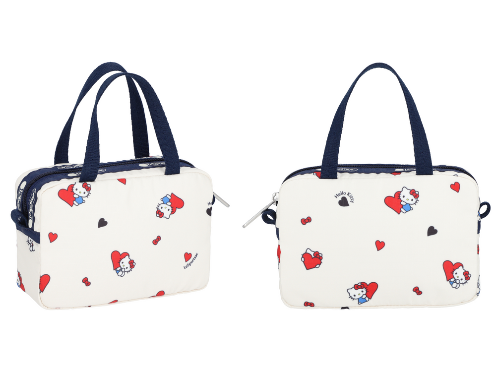 Hello Kitty聯名熱潮持續中！LeSportsac「滿滿愛心＋蝴蝶結」甜美爆擊、居然還有小化妝包！-6
