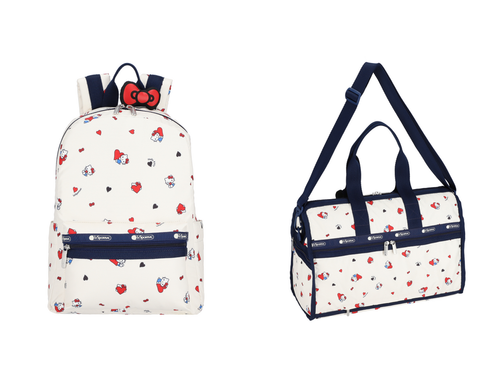 Hello Kitty聯名熱潮持續中！LeSportsac「滿滿愛心＋蝴蝶結」甜美爆擊、居然還有小化妝包！-5