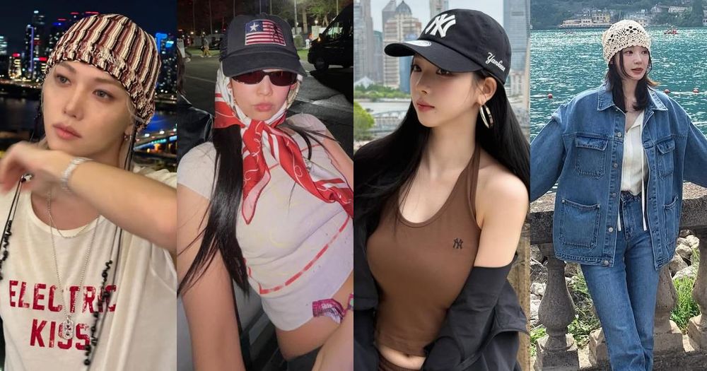 夏天帽子怎麼戴才好看？5招韓妞私藏搭配公式！疊搭墨鏡秒變韓星、這樣戴最顯臉小！-1