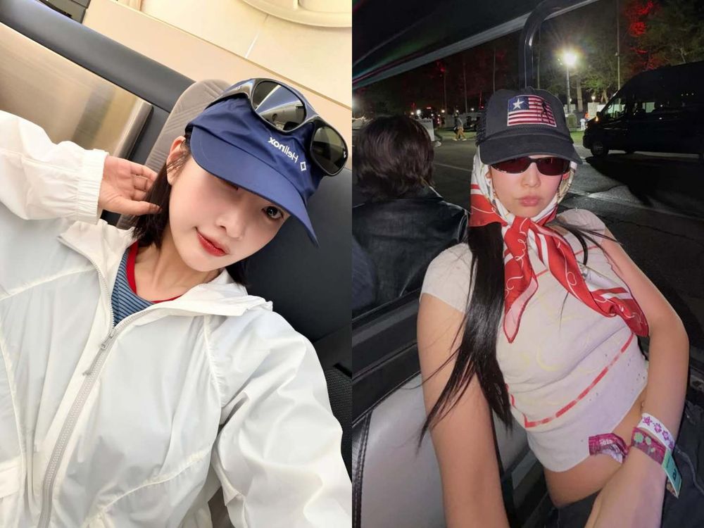 夏天帽子怎麼戴才好看？5招韓妞私藏搭配公式！疊搭墨鏡秒變韓星、這樣戴最顯臉小！-8