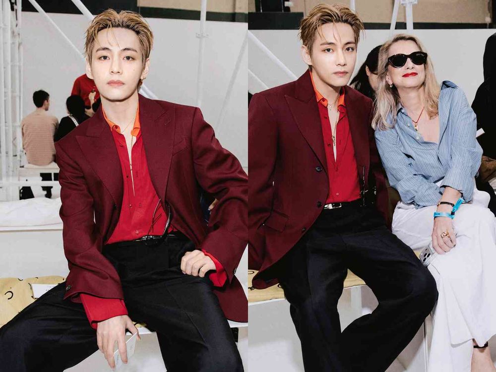 阿米心臟爆擊！巴黎大秀「BTS三男神」封神造型回顧！V紅西裝帥暈、Jimin狼尾髮美到不像真人！-3