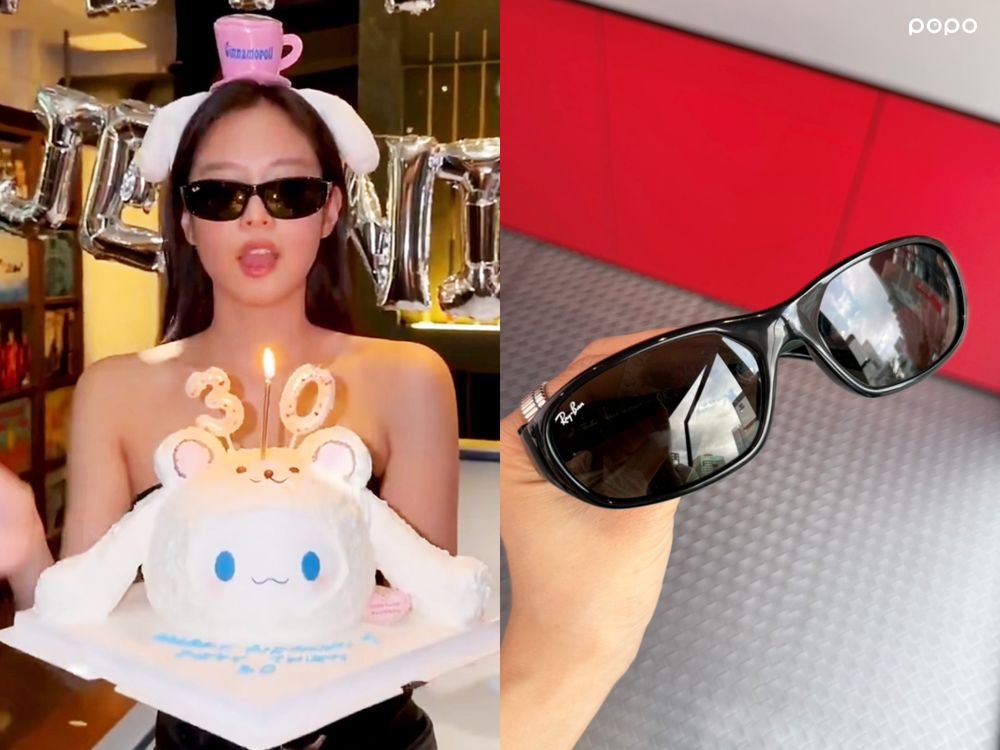 Jennie巨型Ray-Ban雷朋打卡牆空降信義區！珍妮6大同款墨鏡幫你整理好、慶生戴的是這支！-9