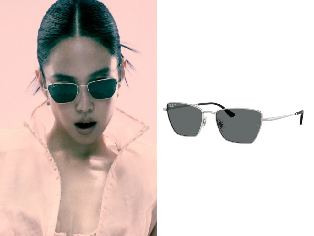 Jennie巨型Ray-Ban雷朋打卡牆空降信義區！珍妮6大同款墨鏡幫你整理好、慶生戴的是這支！-3