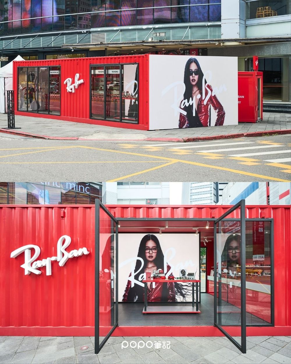 Jennie巨型Ray-Ban雷朋打卡牆空降信義區！珍妮6大同款墨鏡幫你整理好、慶生戴的是這支！-11