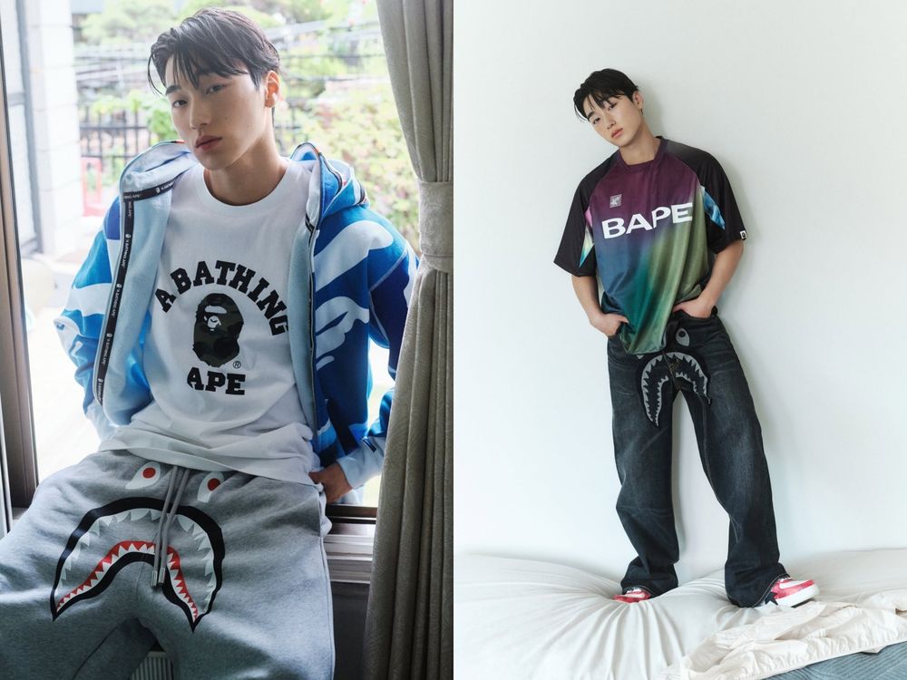 這男人穿什麼都性感！ATEEZ崔傘拍攝BAPE形象「連帽外套半開」超犯規、同款白T也想擁有！-3